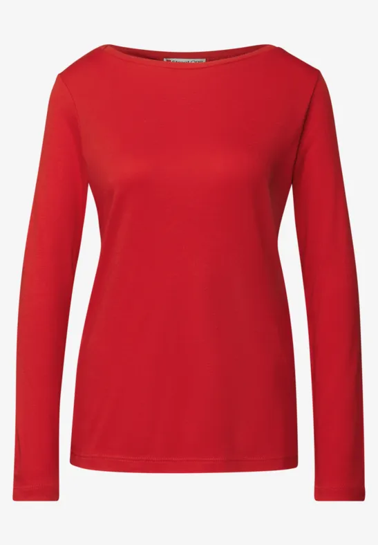 Basic Langarmshirt racing red