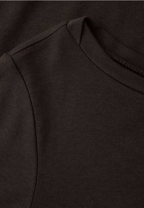Basic Langarmshirt deep roast brown
