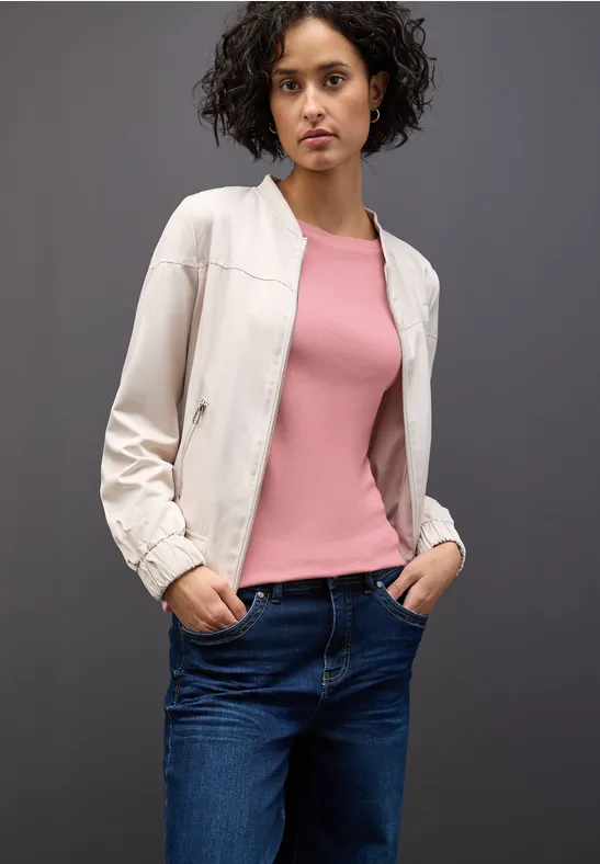 Basic Langarmshirt powder pink