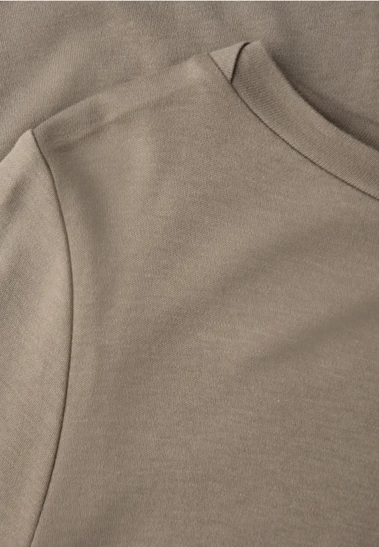 Basic Langarmshirt bark brown