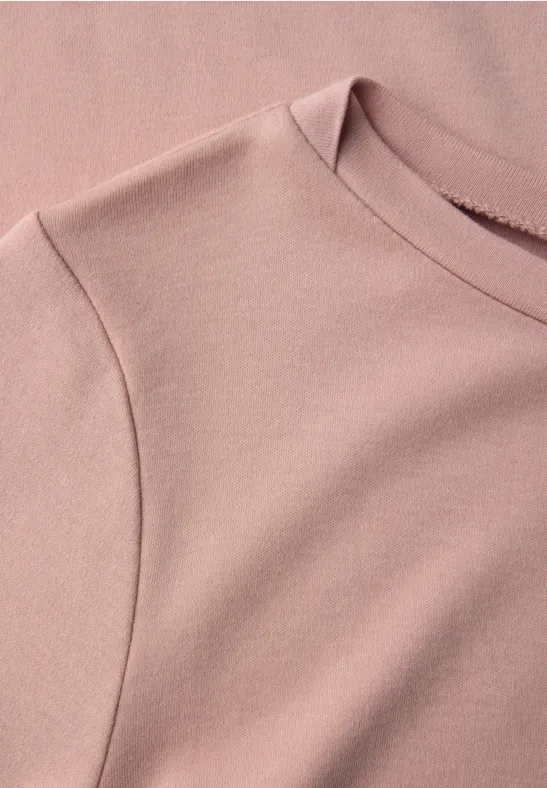 Basic Langarmshirt faded rose