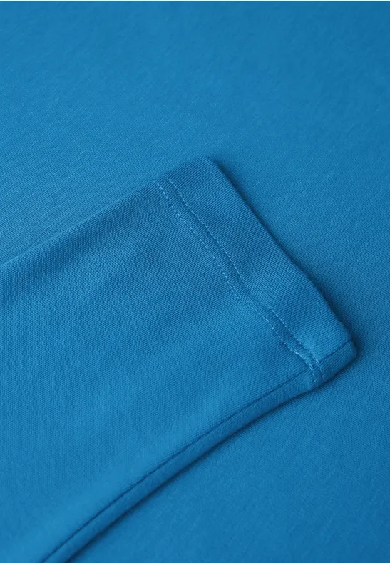 Basic Langarmshirt polaris blue