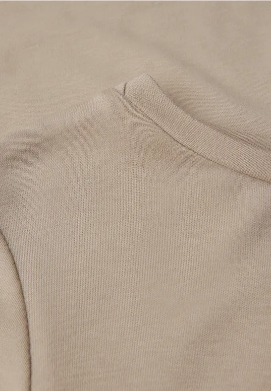 Basic Langarmshirt morning beige