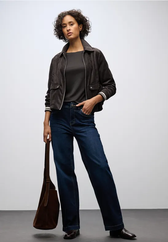 Basic Langarmshirt darkest brown