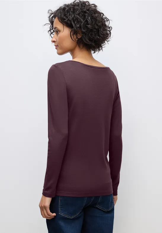 Basic Langarmshirt jazz berry