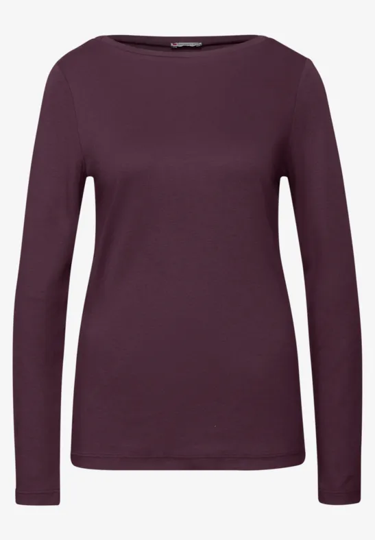 Basic Langarmshirt jazz berry