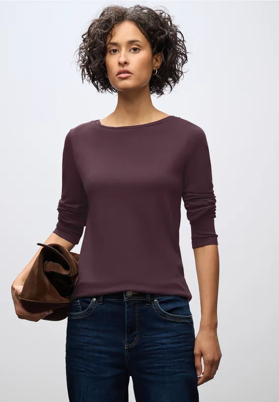 Basic Langarmshirt jazz berry