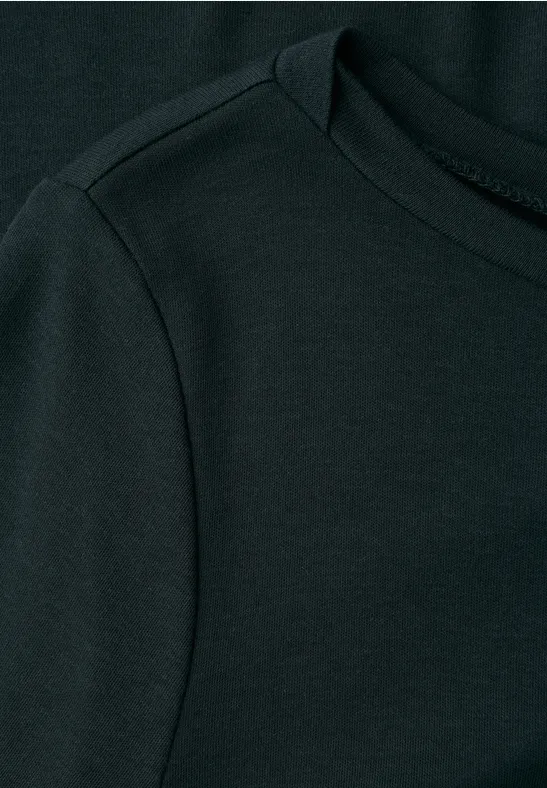 Basic Langarmshirt evernight green