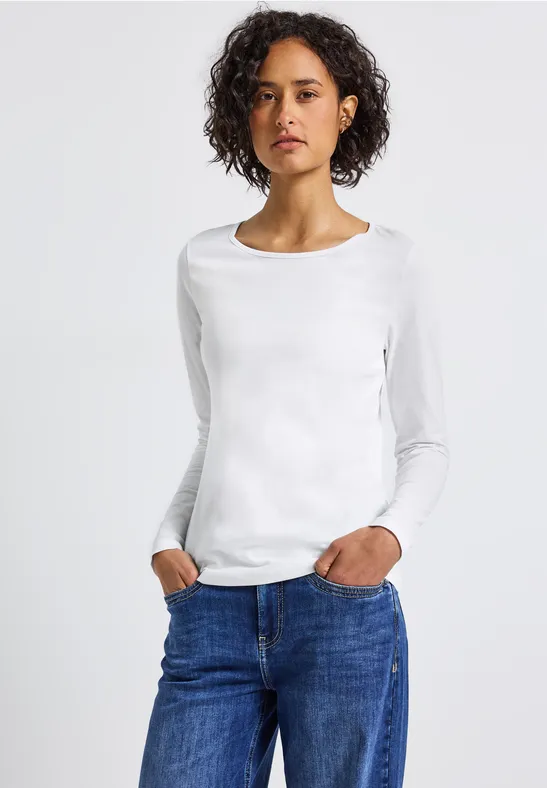 T-shirt basique à manches longues White