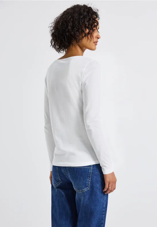 T-shirt basique à manches longues White