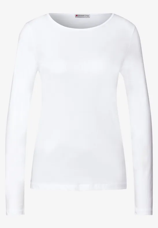 T-shirt basique à manches longues White