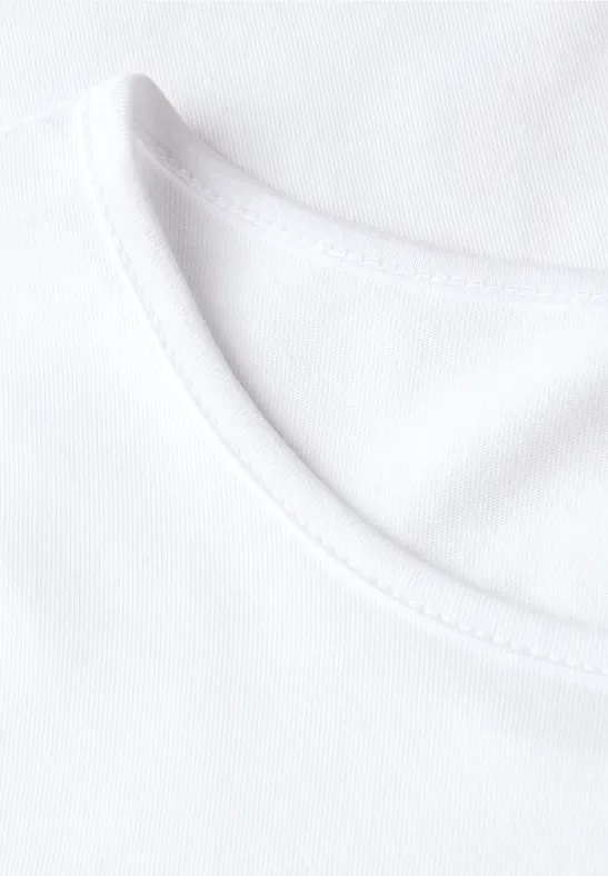 T-shirt basique à manches longues White