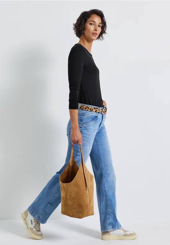 Basic shirt met lange mouwen Black