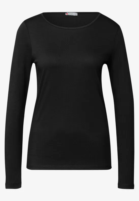 Basic shirt met lange mouwen Black