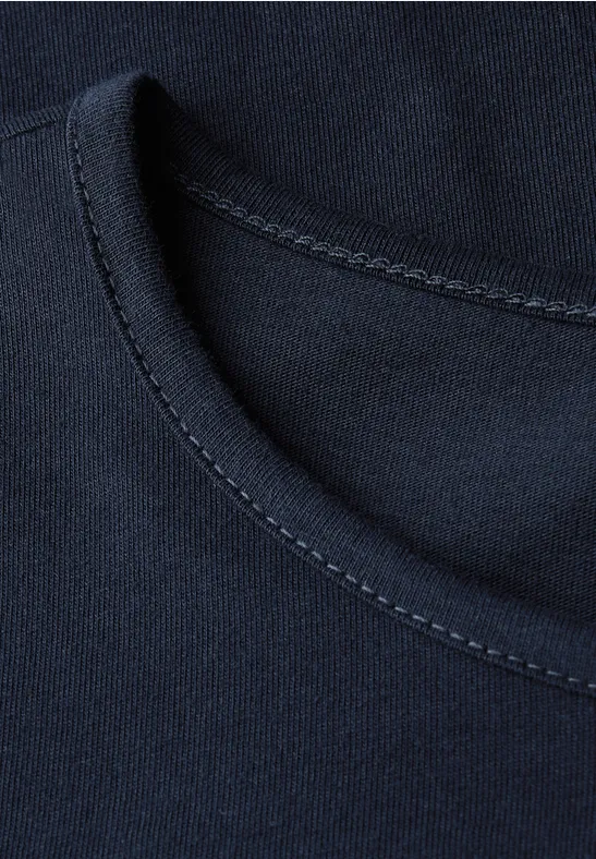T-shirt basique à manches longues deep blue
