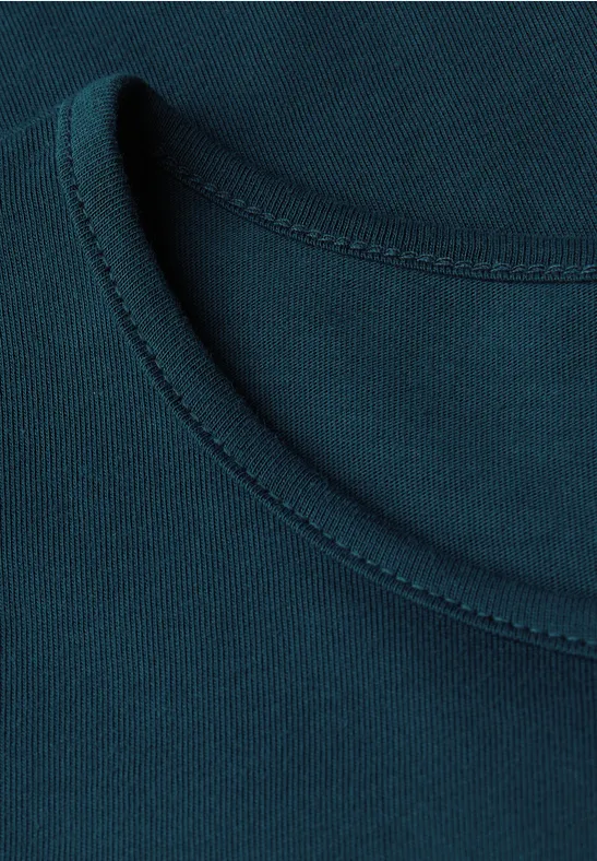 Basic shirt met lange mouwen tide blue