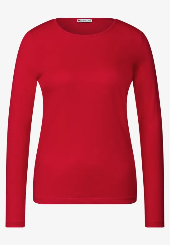 T-shirt basique à manches longues racing red