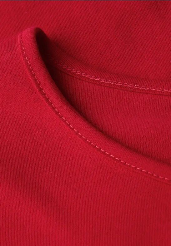 T-shirt basique à manches longues racing red
