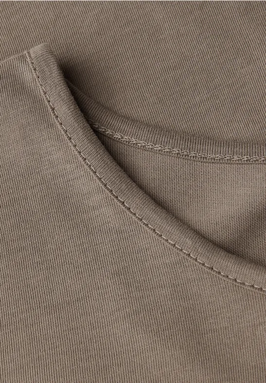 T-shirt basique à manches longues bark brown