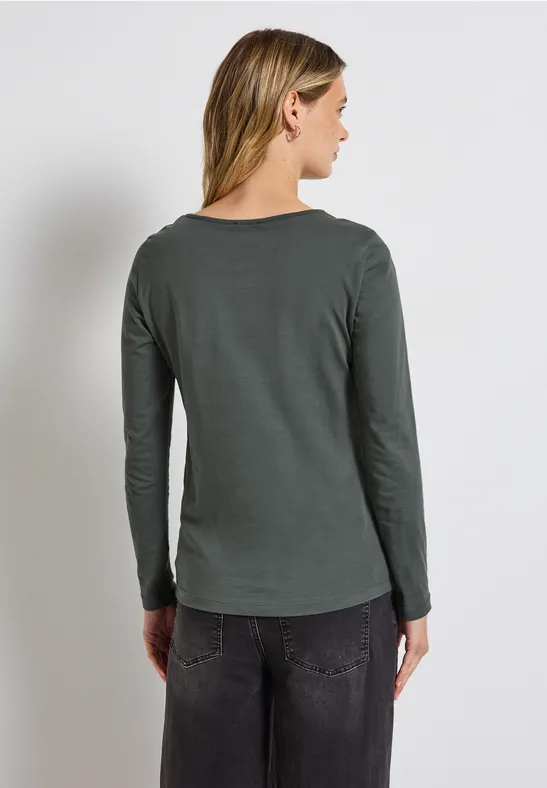 Basic Langarmshirt balsam green