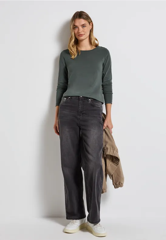 Basic Langarmshirt balsam green