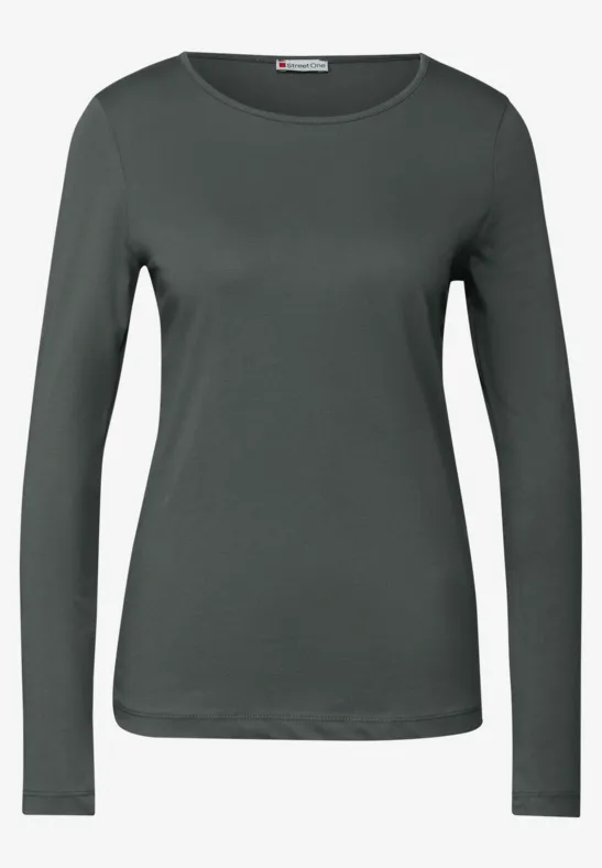 Basic Langarmshirt balsam green