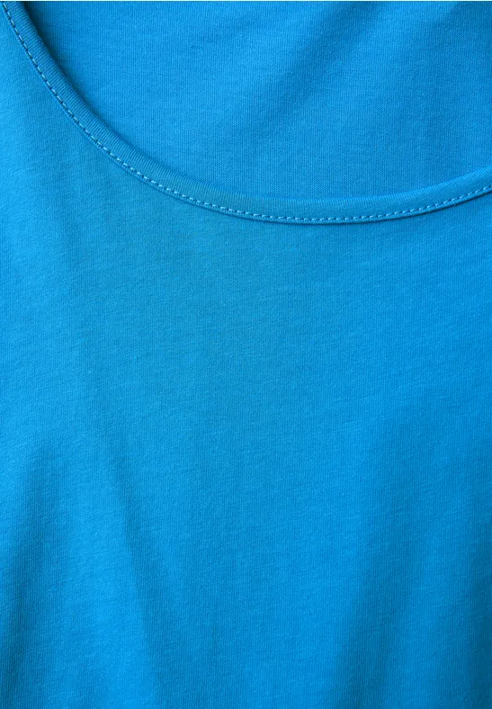 Basic Langarmshirt polaris blue