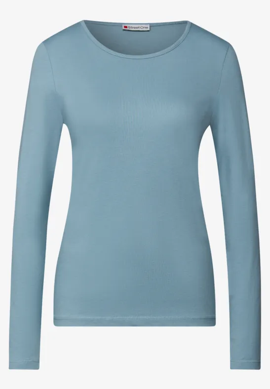 T-shirt basique à manches longues glacier blue