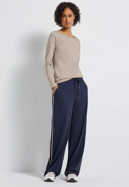 T-shirt basique à manches longues morning beige