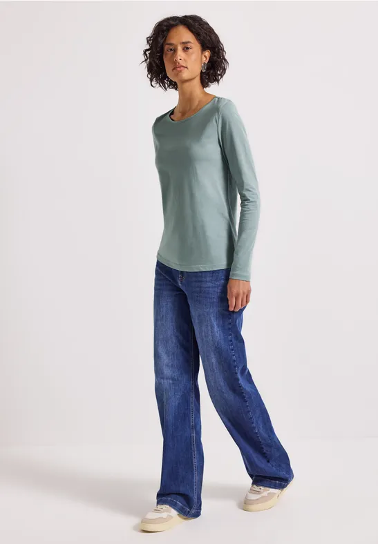 T-shirt basique à manches longues arona blue