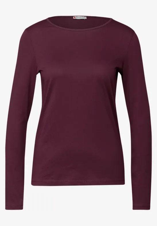 Basic Langarmshirt noble red