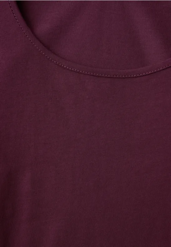 Basic Langarmshirt noble red
