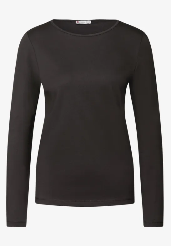 T-shirt basique à manches longues darkest brown