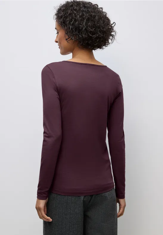 Basic Langarmshirt jazz berry