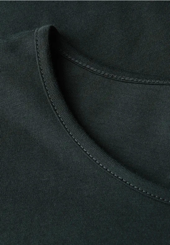 T-shirt basique à manches longues evernight green