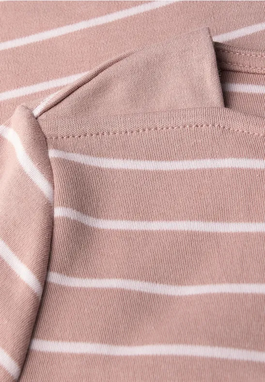 Gestreiftes Basic Shirt faded rose