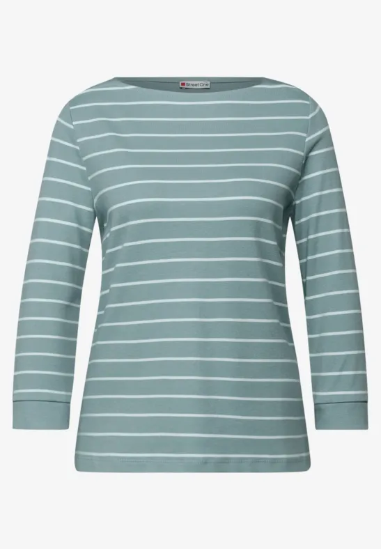 T-shirt de base rayé arona blue