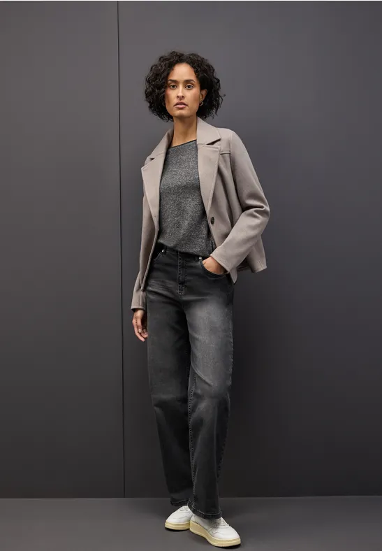 Softes Melange Shirt gravel grey mel.