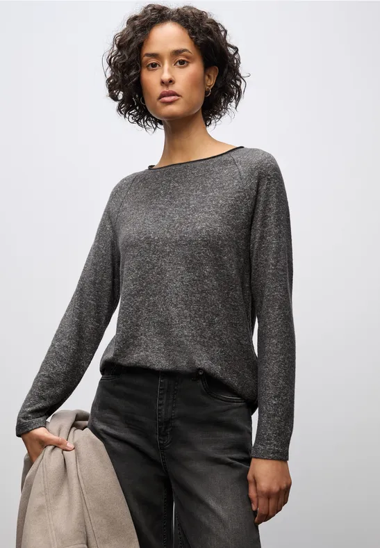 Softes Melange Shirt gravel grey mel.