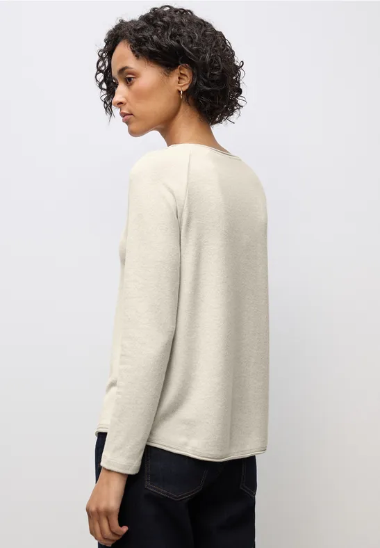 Softes Melange Shirt tusk cream mel.