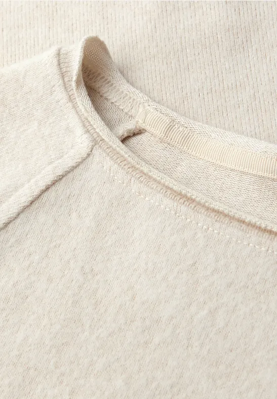Softes Melange Shirt tusk cream mel.