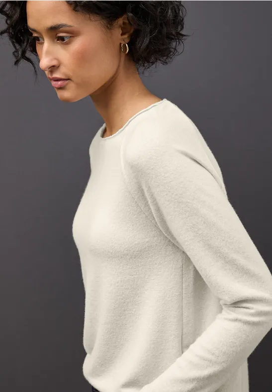 Softes Melange Shirt tusk cream mel.