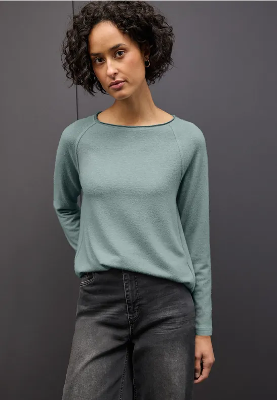 T-shirt doux mélangé nile blue mel.