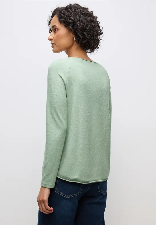 Softes Melange Shirt serene green mel.