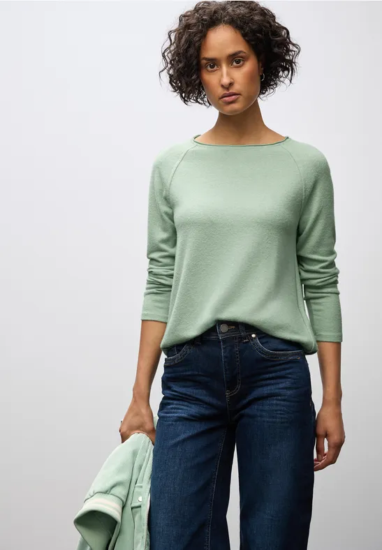 Softes Melange Shirt serene green mel.