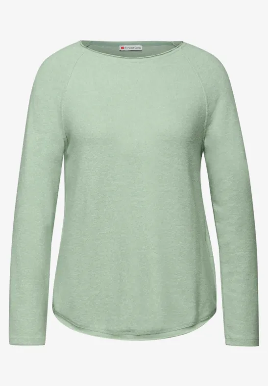 Softes Melange Shirt serene green mel.