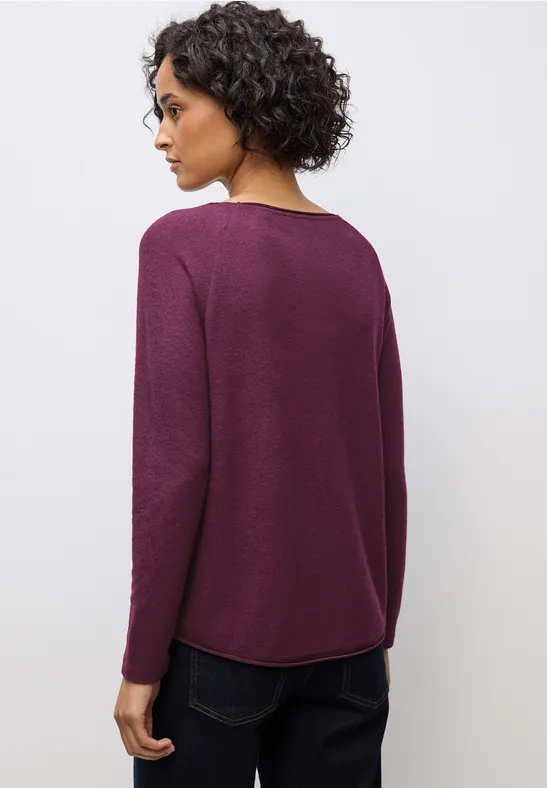 Softes Melange Shirt noble red