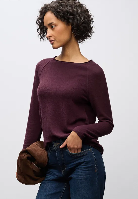 Softes Melange Shirt jazz berry