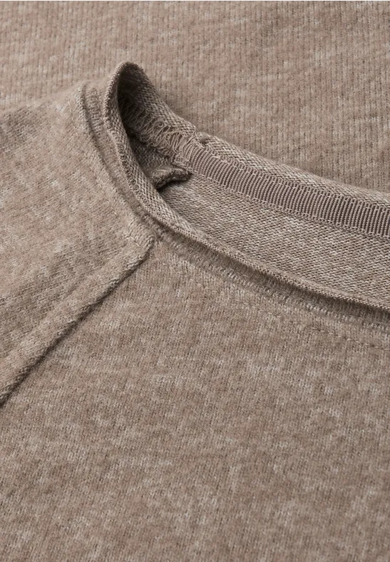 T-shirt doux mélangé silk brown mel.