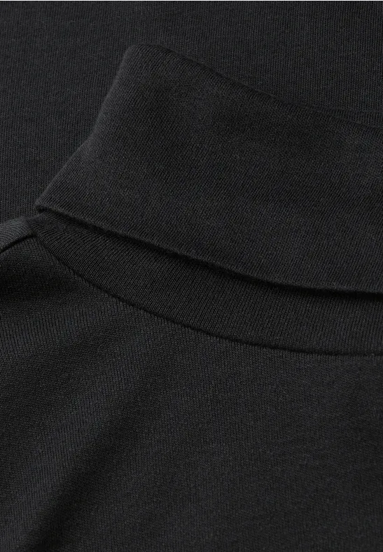 Basic Rollkragen-Shirt Black